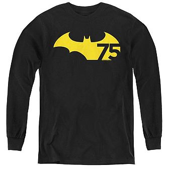Batman 75 Logo 2 Youth Long Sleeve T-shirt