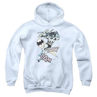 Batman Halftone Swing Youth Pull Over Hoodie