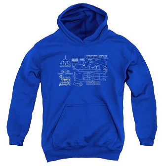 Batman Batmobile Youth Pull Over Hoodie