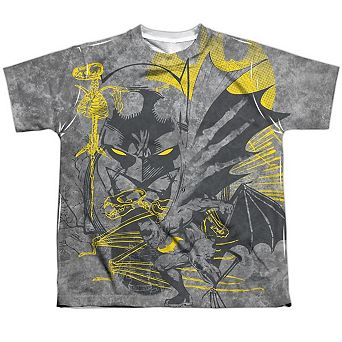 Batman Symbiotic Short Sleeve Youth Poly Crew T-shirt