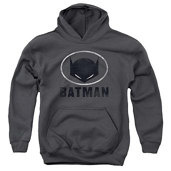 Batman Mask In Oval Youth Pull Over Hoodie