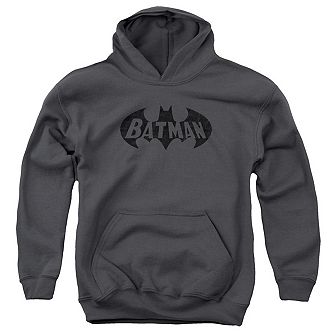 Batman Crackle Bat Youth Pull Over Hoodie