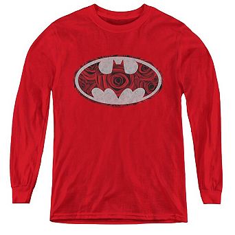 Batman Rosey Signal Youth Long Sleeve T-shirt