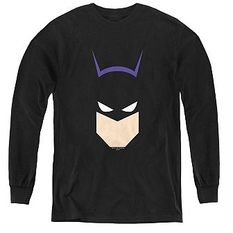 Batman Bat Head Youth Long Sleeve T-shirt