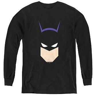 Batman Bat Head Youth Long Sleeve T-shirt