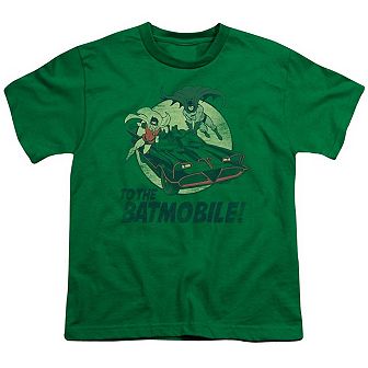 Batman Classic Tv To The Batmobile Short Sleeve Youth T-shirt