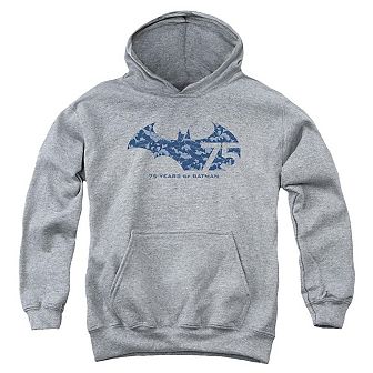 Batman 75 Year Collage Youth Pull Over Hoodie