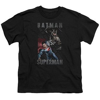 Batman V Superman Hero Split Short Sleeve Juvenile T-shirt