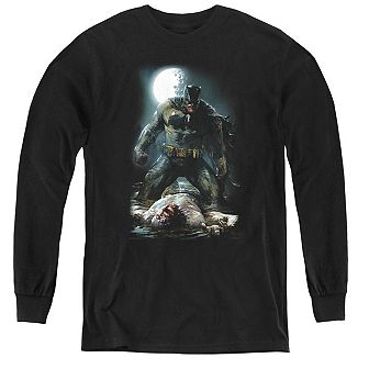 Batman Mudhole Youth Long Sleeve T-shirt