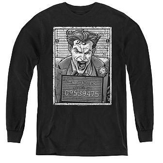 Batman Joker Inmate Youth Long Sleeve T-shirt