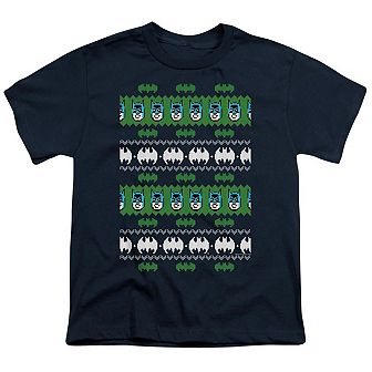 Batman Christmas Sweater Short Sleeve Youth T-shirt