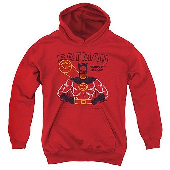 Batman Ready For Action Youth Pull Over Hoodie