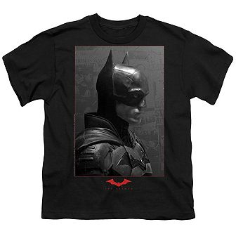 The Batman (2022) Worn Portrait Short Sleeve Youth T-shirt