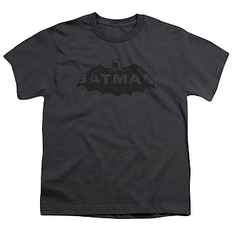 Batman Newsprint Logo Short Sleeve Youth T-shirt