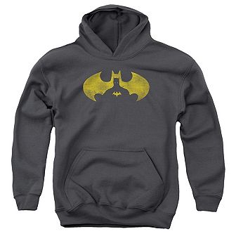 Batman Bat Symbol Knockout Youth Pull Over Hoodie