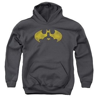 Batman Bat Symbol Knockout Youth Pull Over Hoodie