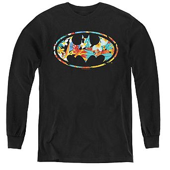 Batman Hawaiian Bat Youth Long Sleeve T-shirt