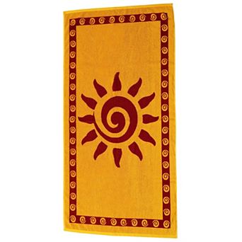 Turkish Terry Cotton Jacquard Large Beach Towel