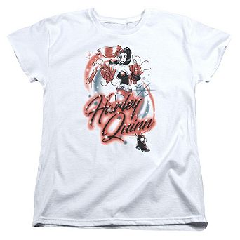 Batman Harley Airbrush Short Sleeve Women´s T-Shirt