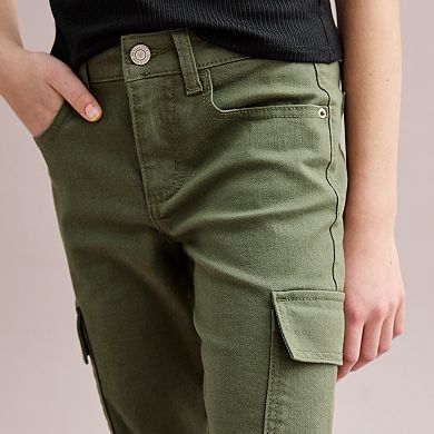 Girls 7-16 Vanilla Star Flare Leg Cargo Pants