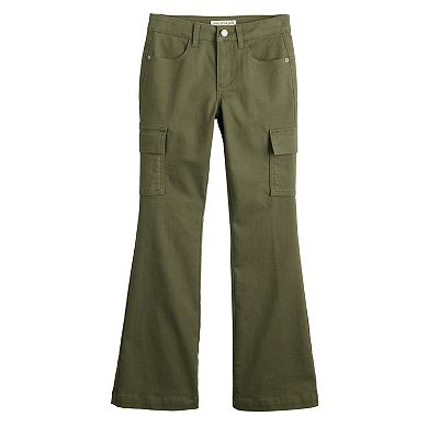 Girls 7-16 Vanilla Star Flare Leg Cargo Pants
