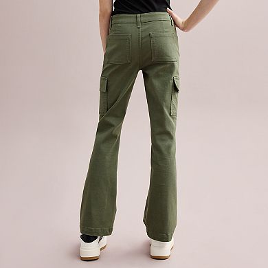 Girls 7-16 Vanilla Star Flare Leg Cargo Pants