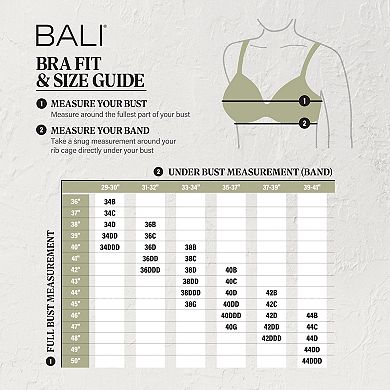 Bali Breathe Lace Convertible Strap Underwire Bra DF7590