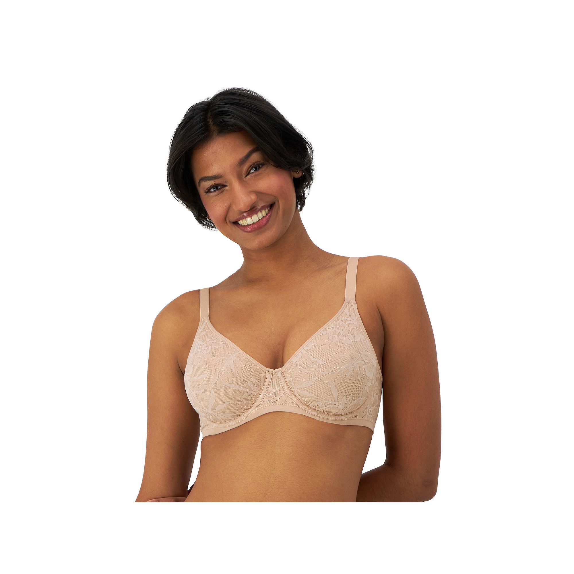 Bali Breathe Cotton Modal Lace Convertible Strap Underwire Bra DF7590, Wome