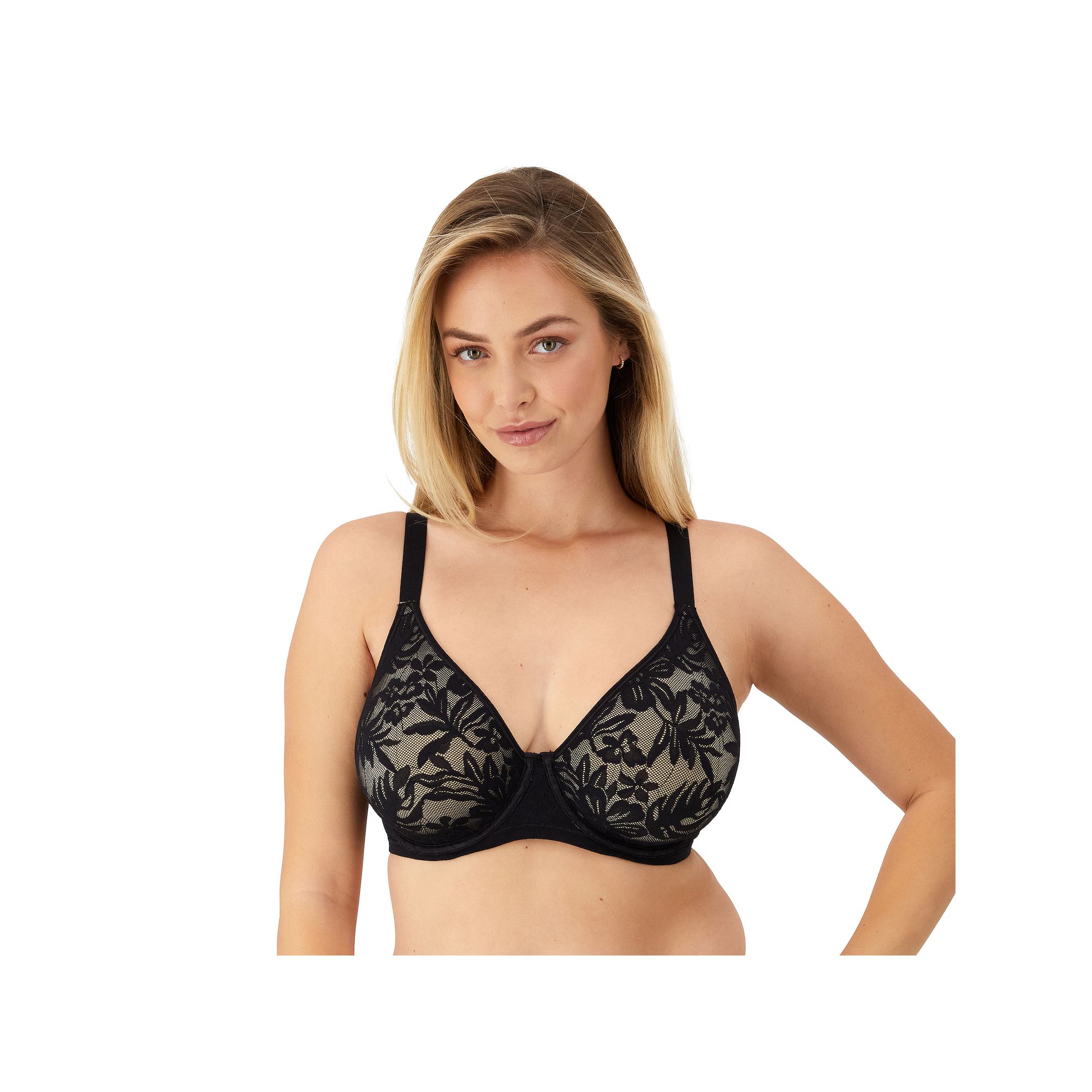 Bali Breathe Cotton Modal Lace Convertible Strap Underwire Bra DF7590, Wome