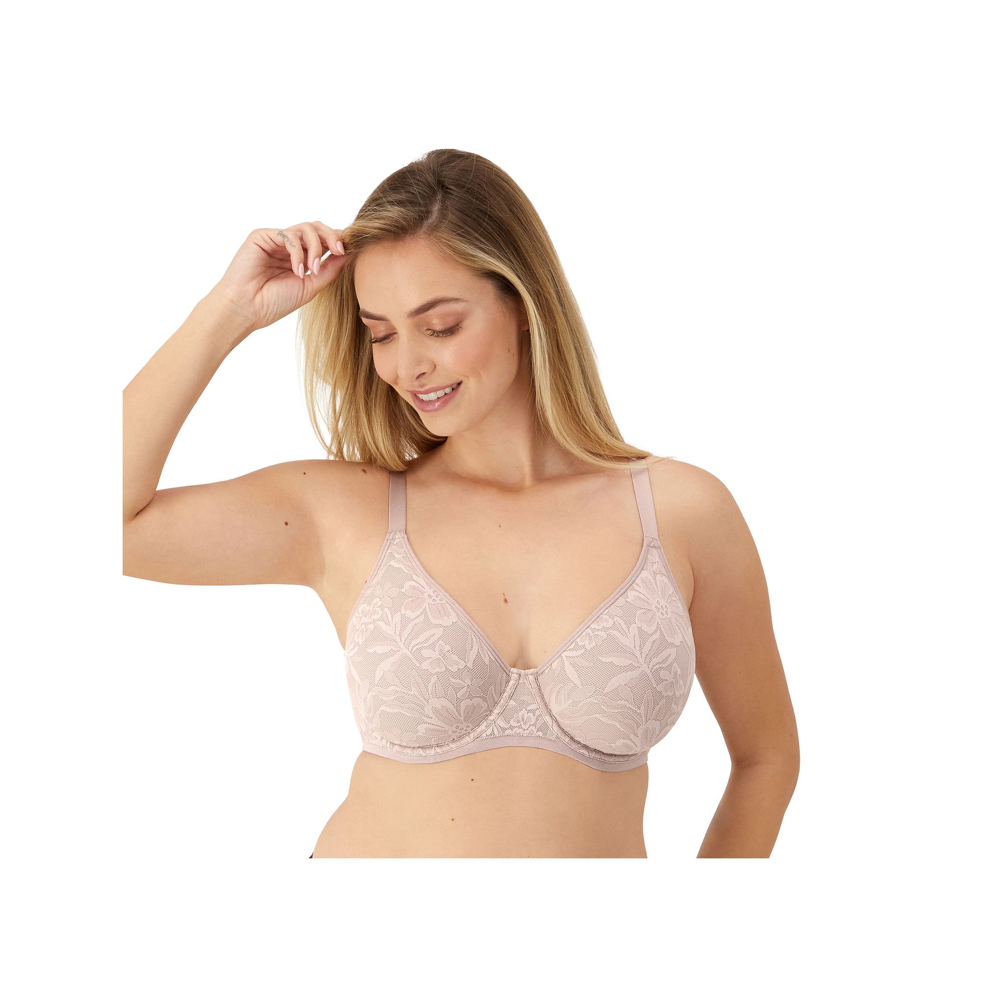 Bali Breathe Cotton Modal Lace Convertible Strap Underwire Bra DF7590, Wome