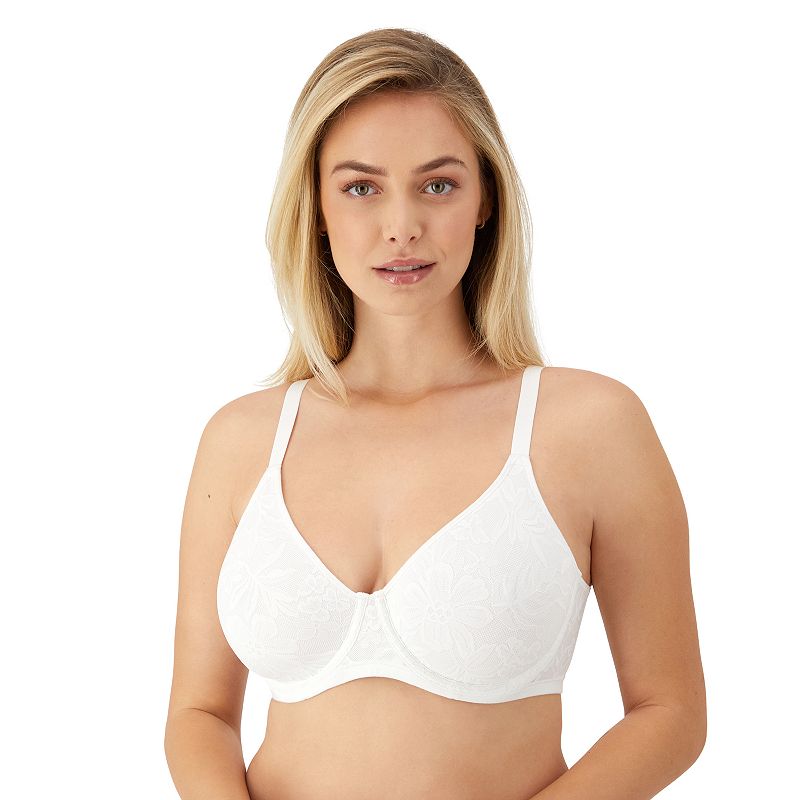 Bali Breathe Cotton Modal Lace Convertible Strap Underwire Bra DF7590, Women's, Size: 42 D, White