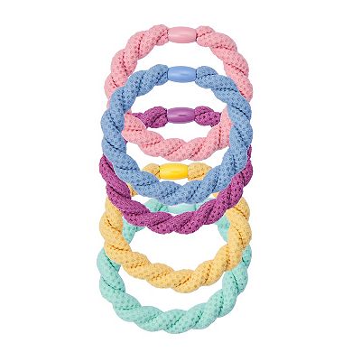 Multicolor Wide Braided Hair Ties 10-Pack