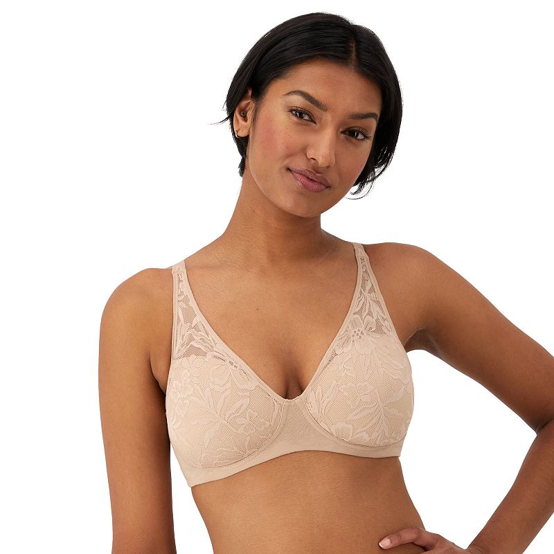 Bali Breathe Cotton Modal Wireless T-Shirt Bra DF7594, Women's, Size: Small, Brown