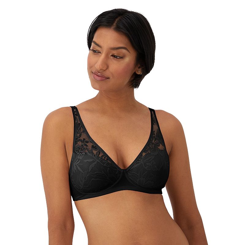 Bali Breathe Cotton Modal Wireless T-Shirt Bra DF7594, Women's, Size: Small, Black