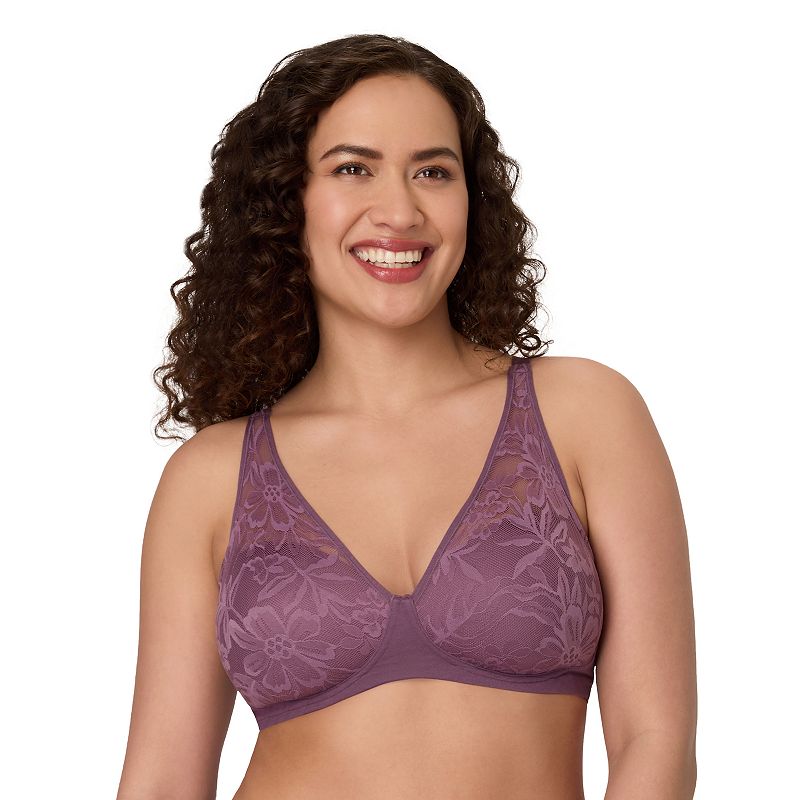 Bali Breathe Cotton Modal Wireless T-Shirt Bra DF7594, Women's, Size: XXXL, Currant Purple
