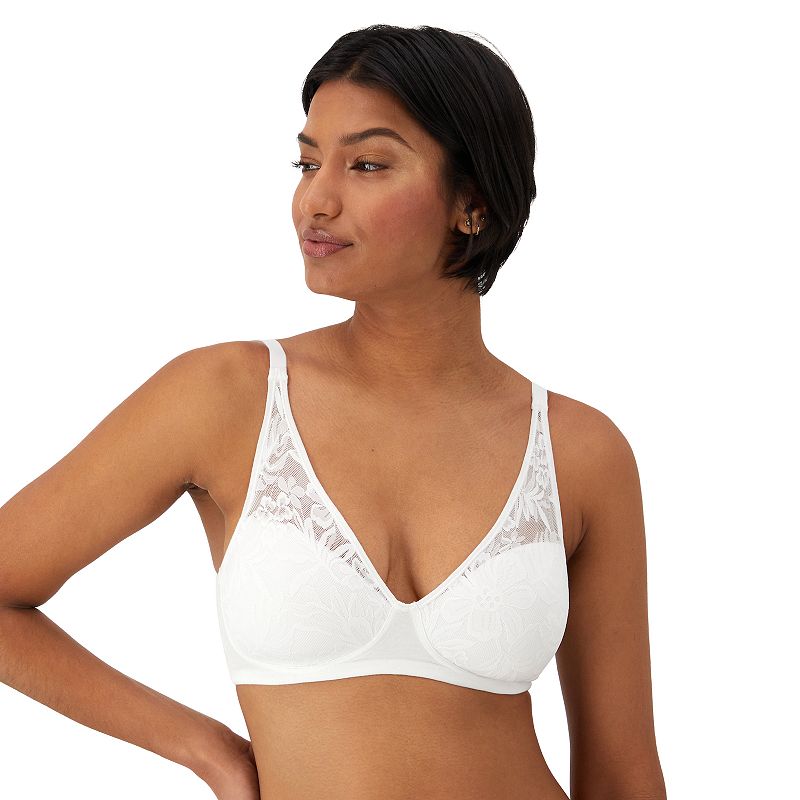 Bali Breathe Cotton Modal Wireless T-Shirt Bra DF7594, Women's, Size: Large, White
