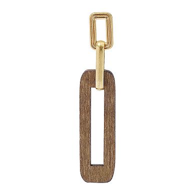 Sonoma Goods For Life® Gold Tone Wood Rectangular Linear Drop Earrings