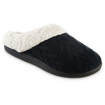 isotoner Alexis Women's Cable Knit Hoodback Slippers