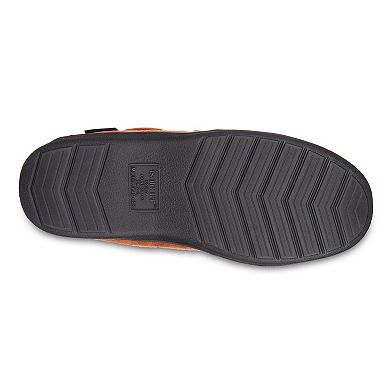 isotoner Carter Boater Men's Water Repellent Microsuede Memory Foam Moccasin Slippers