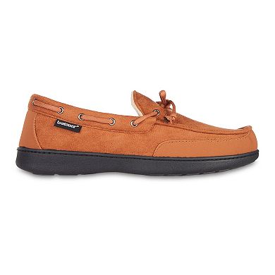 isotoner Carter Boater Men's Water Repellent Microsuede Memory Foam Moccasin Slippers
