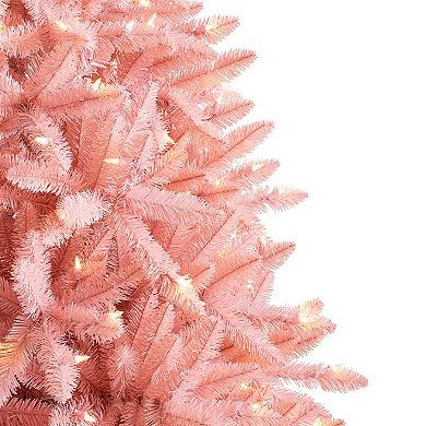 Treetopia Luxe La Vie En Rose 6 Foot Artificial Prelit Christmas Tree W/ Stand