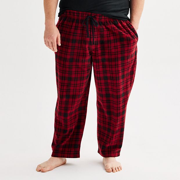 Mens Jogging Pants Loungeable Mens Burgundy Microfleece Pyjamas Leather ...