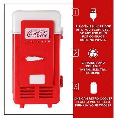 Coca-Cola Single Can Cooler USB Mini Fridge