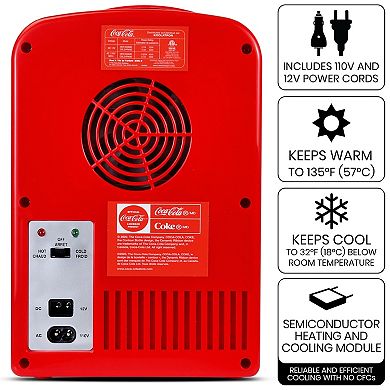 Coca-Cola 6 Can AC/DC Mini Fridge/Warmer
