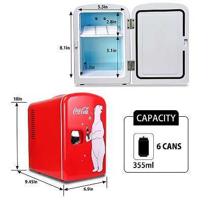 Coca-Cola 6 Can AC/DC Mini Fridge/Warmer