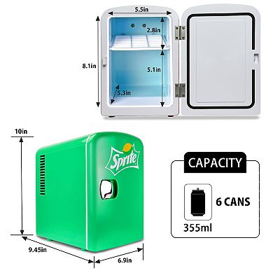 Coca-Cola 6-Can Portable Mini Fridge Cooler/Warmer