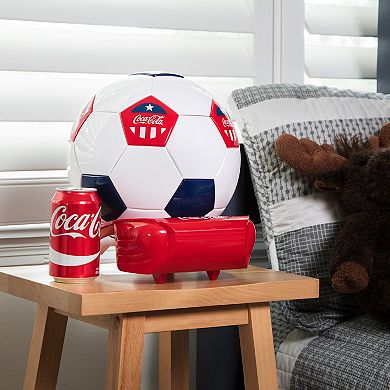 Coca-Cola 5-Can Soccer Ball Mini Fridge Beverage Cooler with Hidden Opening