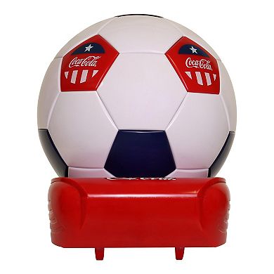 Coca-Cola 5-Can Soccer Ball Mini Fridge Beverage Cooler with Hidden Opening