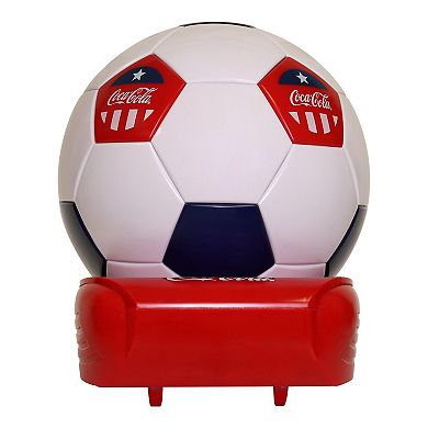 Coca-Cola 5-Can Soccer Ball Mini Fridge Beverage Cooler with Hidden Opening