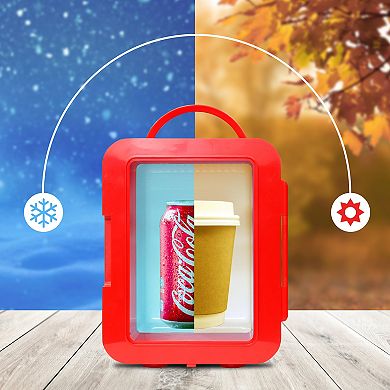 Coca-Cola 6-Can Mini Fridge Cooler/Warmer